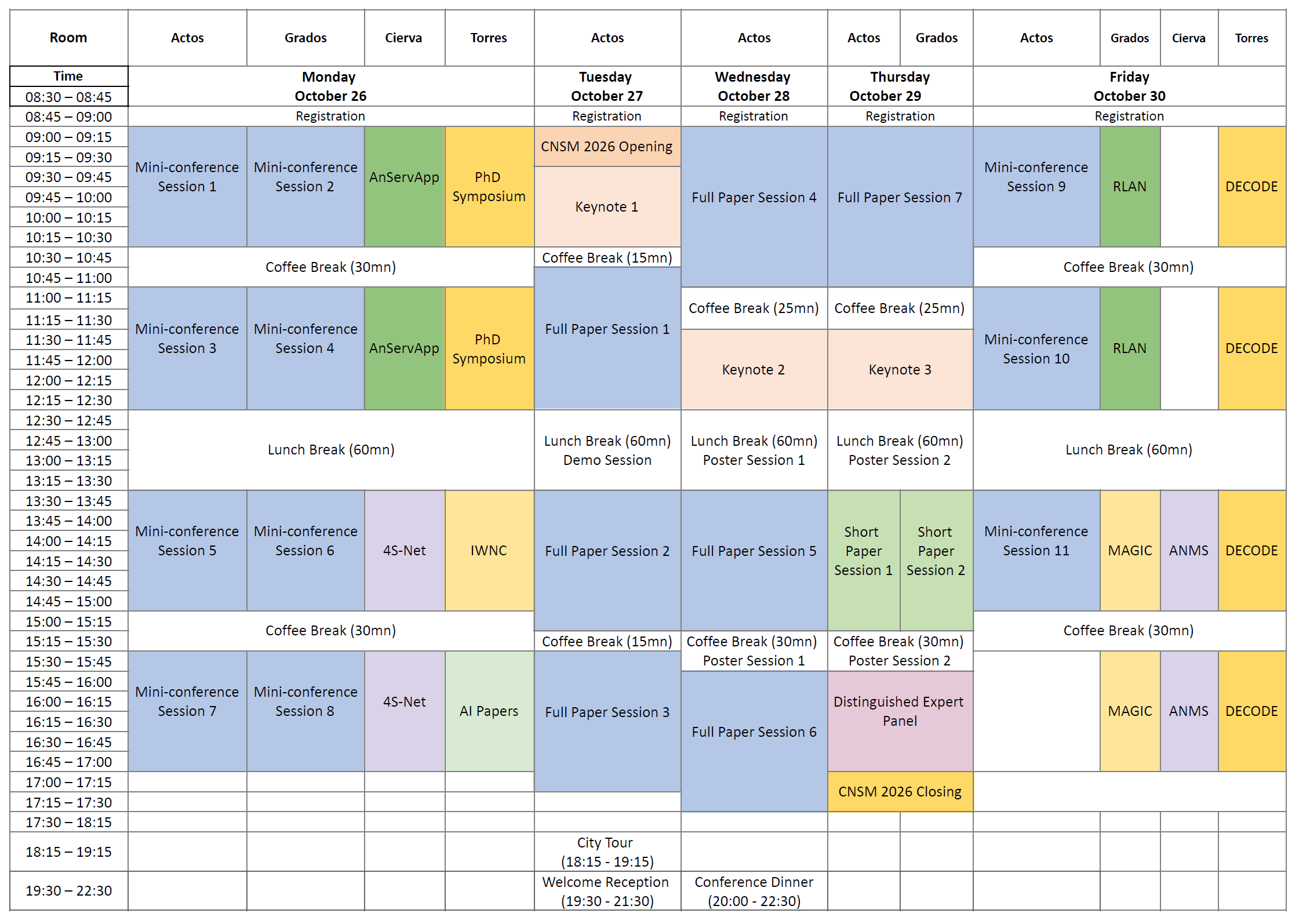 CNSM 2026 Program Overview